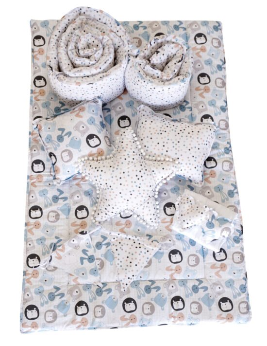 Edredón Animalitos Azul 70x130