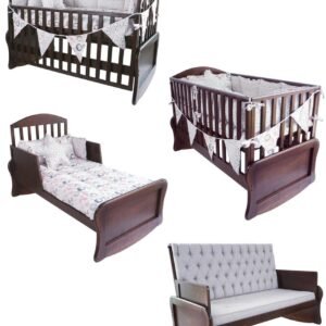 Cuna Micheline 4 en 1 Color Nogal