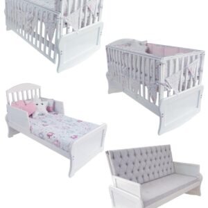 Cuna Micheline 4 en 1 Color Blanco Sólido